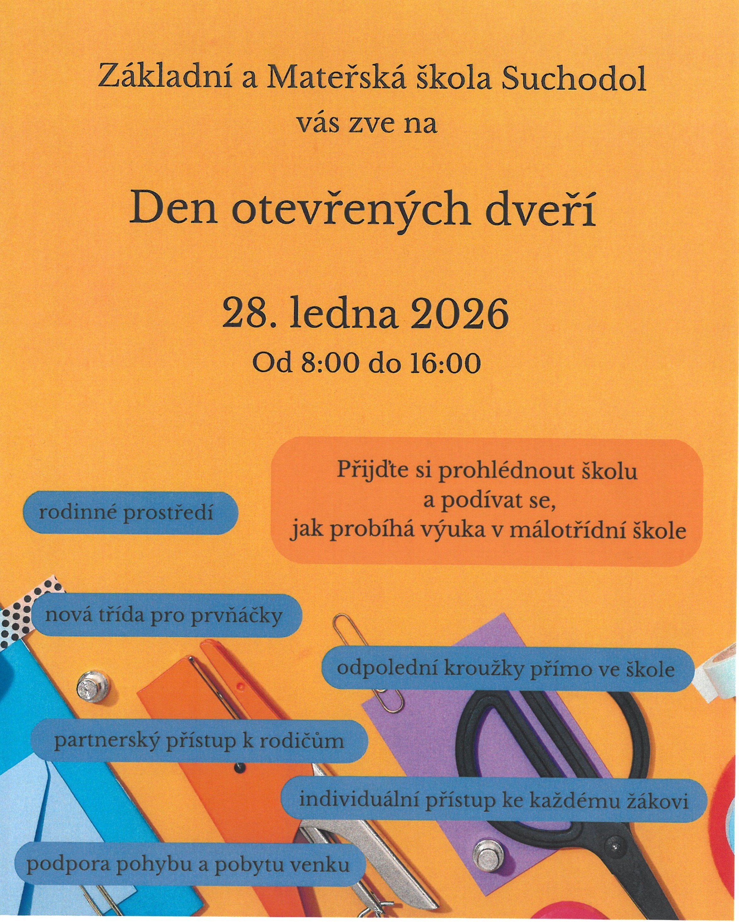  ZŠ a MŠ SUCHODOL - DEN OTEVŘENÝCH DVEŘÍ