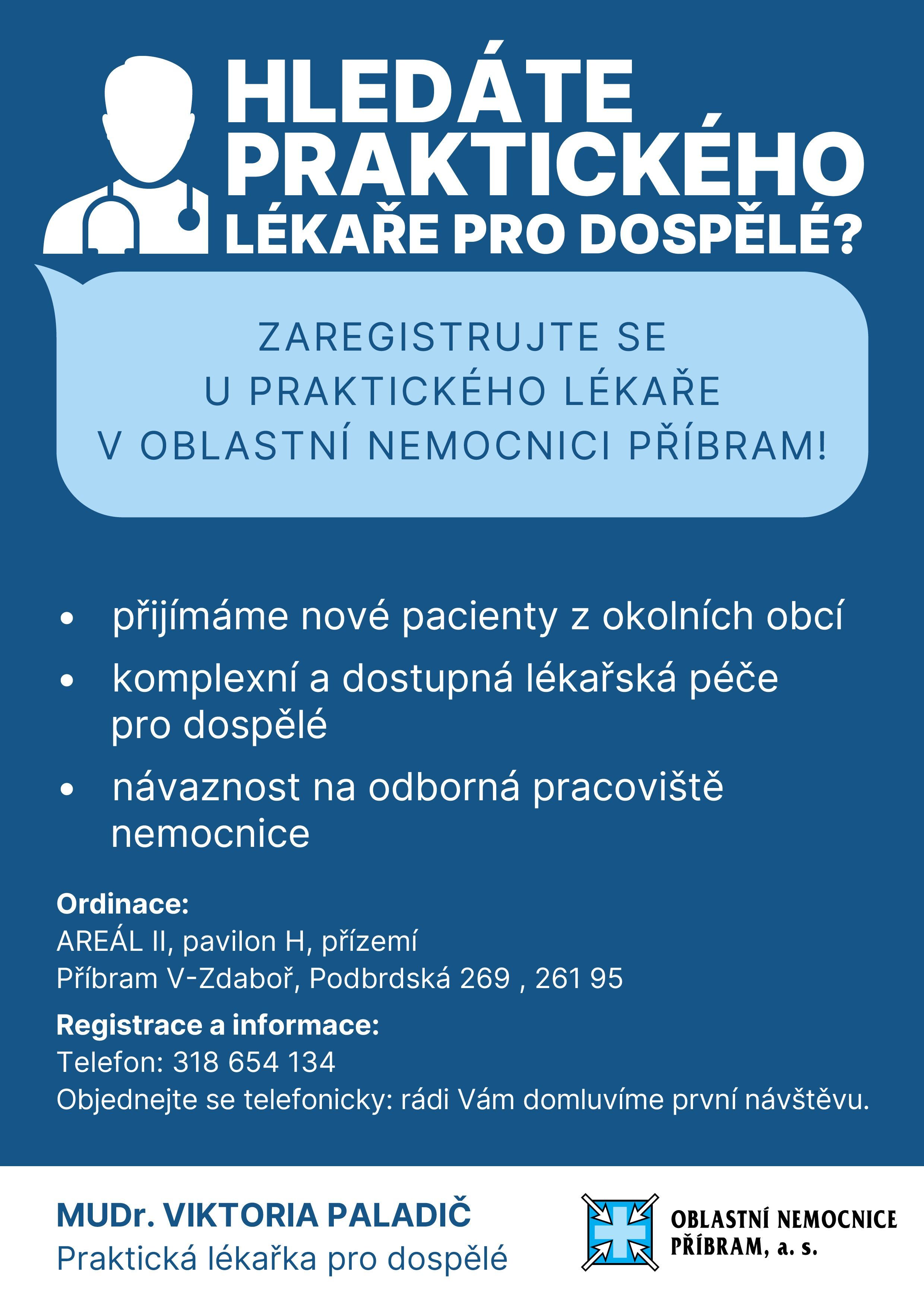 Možnost registrace k praktickému lékaři pro dospělé 