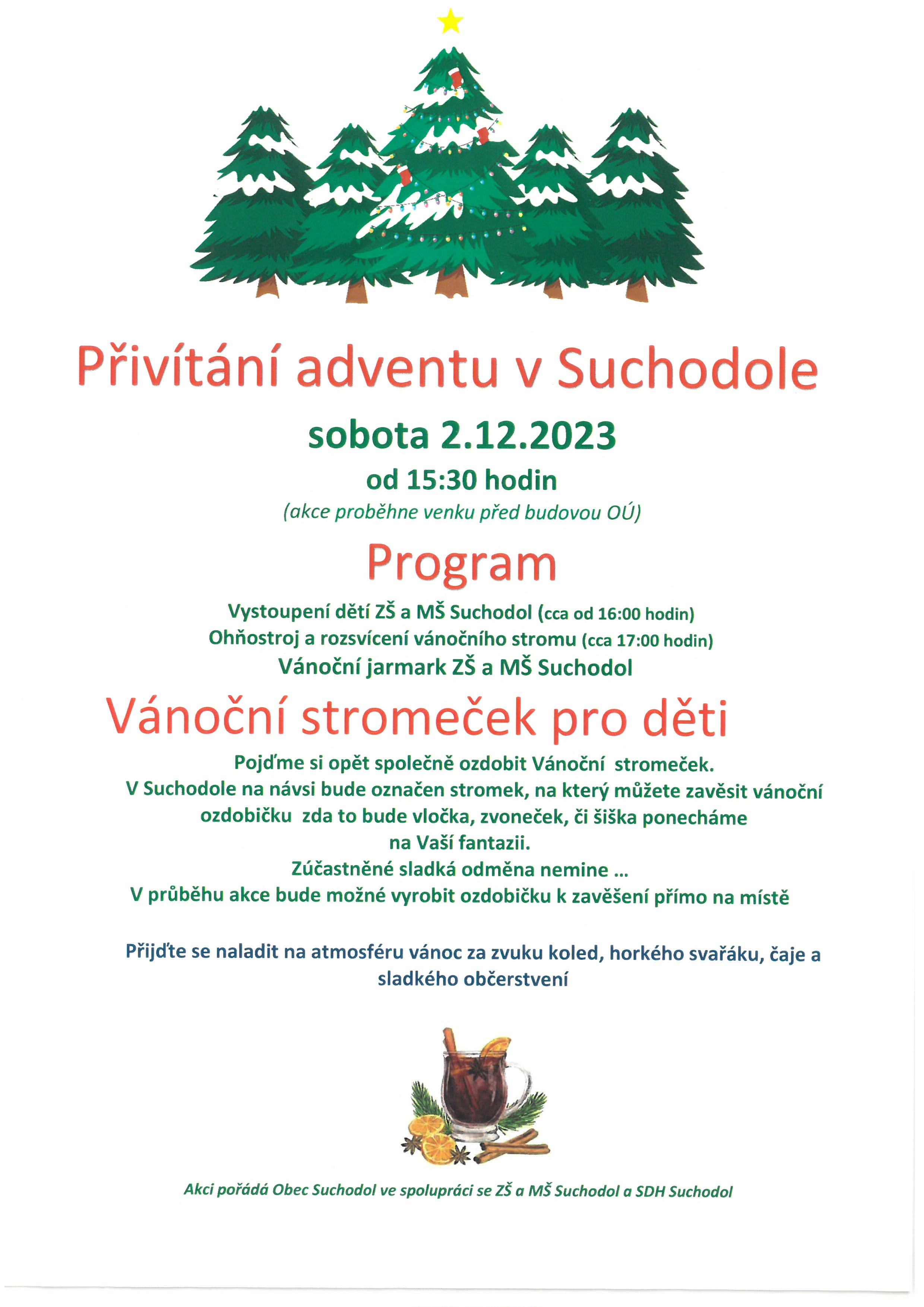 Zahájení adventu 2023 plakát